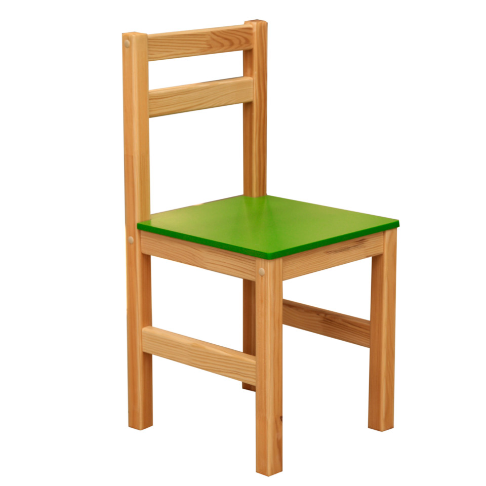 Scaun gradinita Woodie color din lemn, T3, Verde