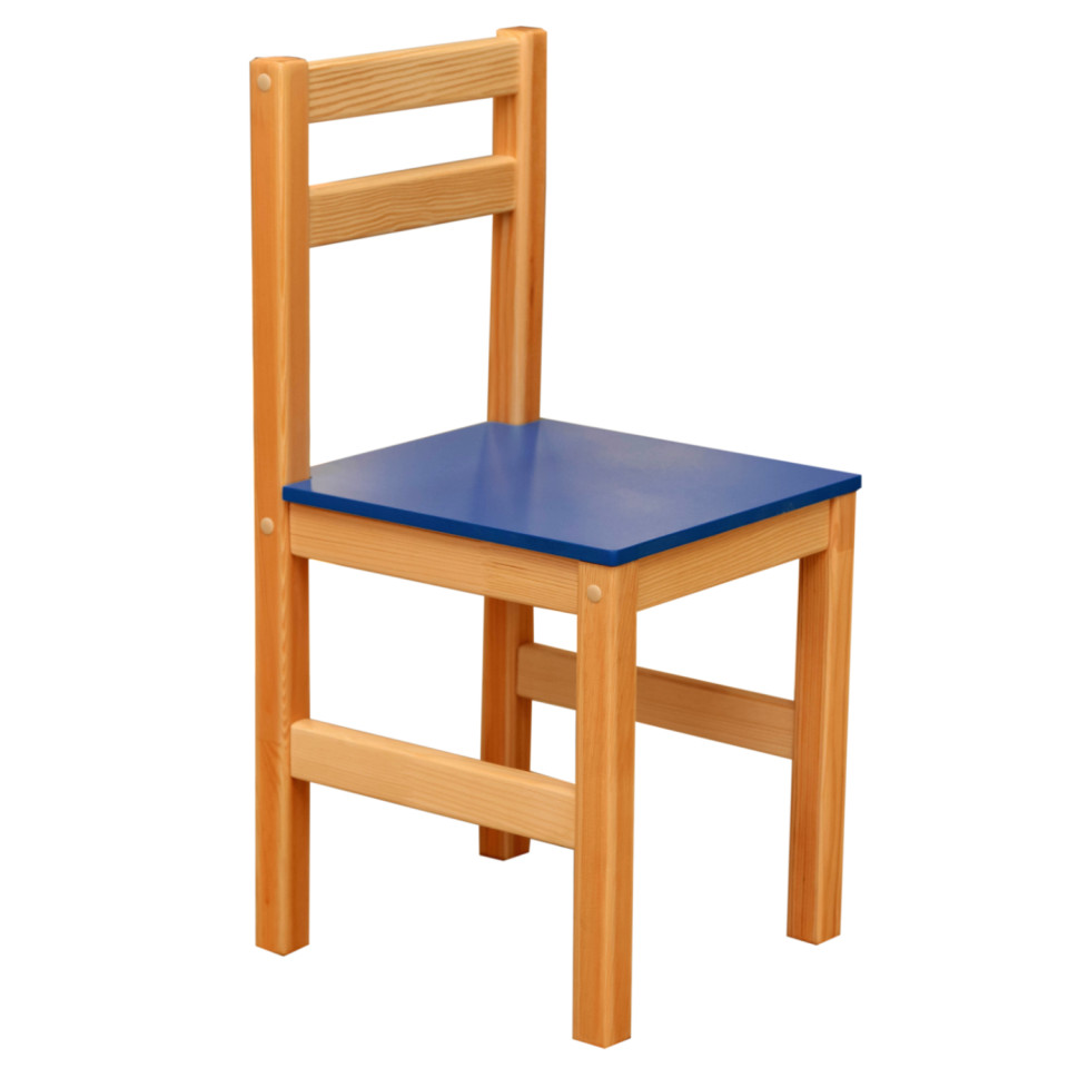 Scaun gradinita Woodie color din lemn, T2, Albastru