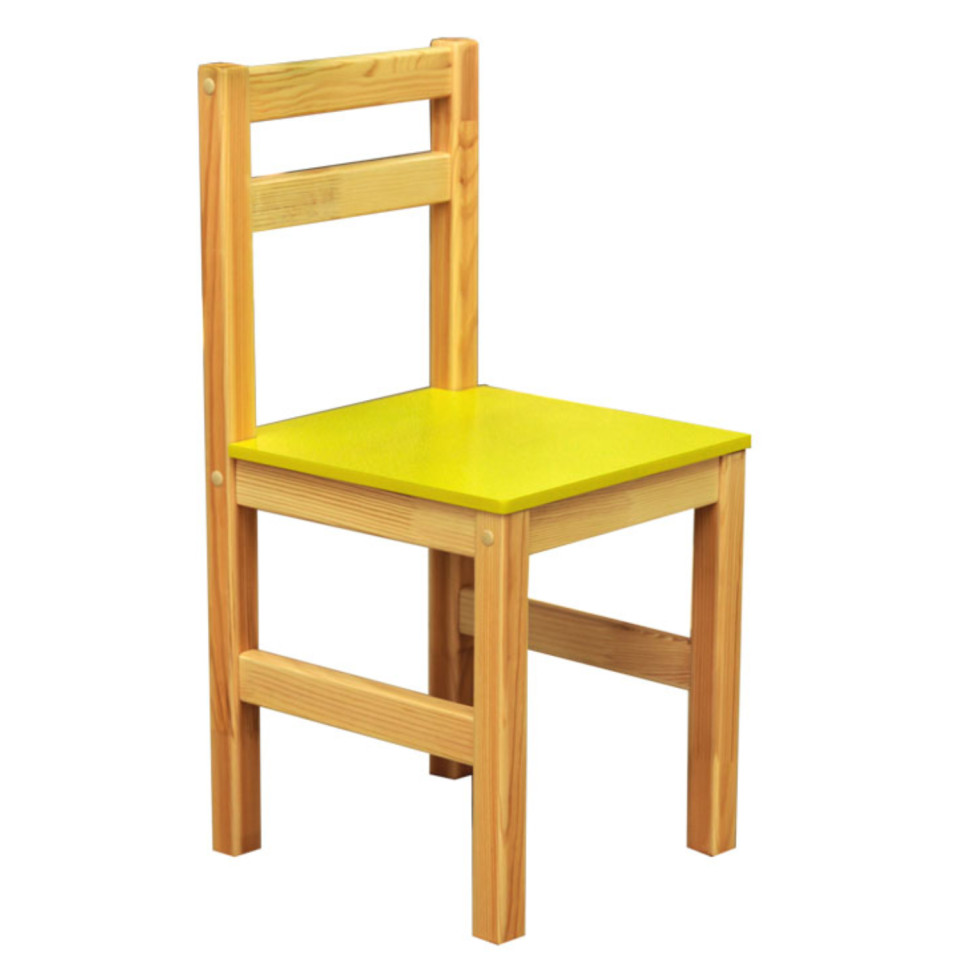 Scaun gradinita Woodie color din lemn, T2, Galben