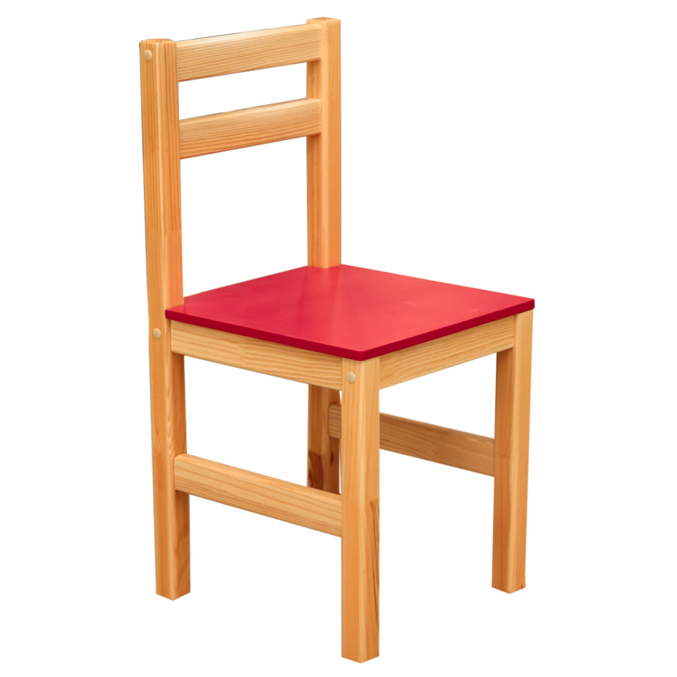 Scaun gradinita Woodie color din lemn, T2, Rosu