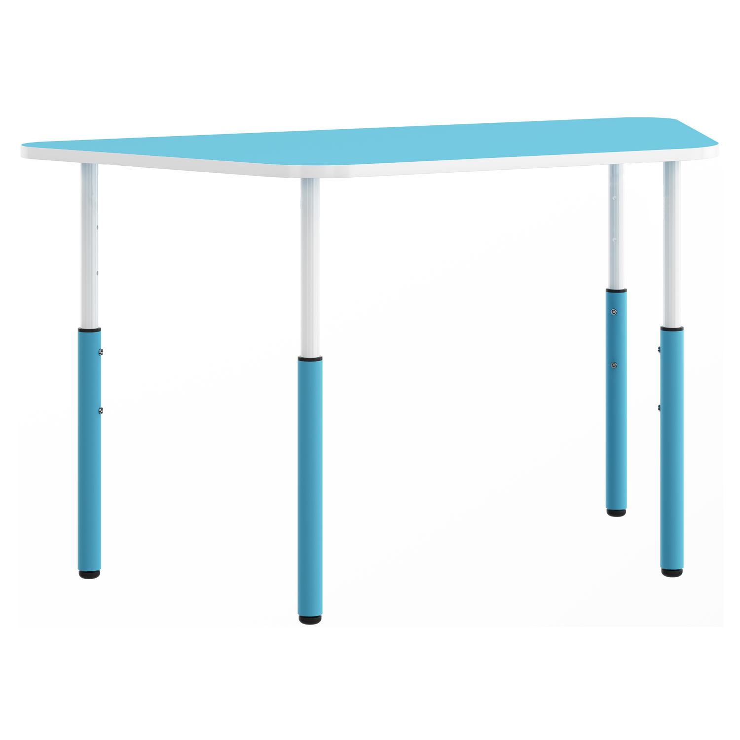Masa trapez gradinita Mobby cu inaltime reglabila, 1150 x 620 mm - Albastru