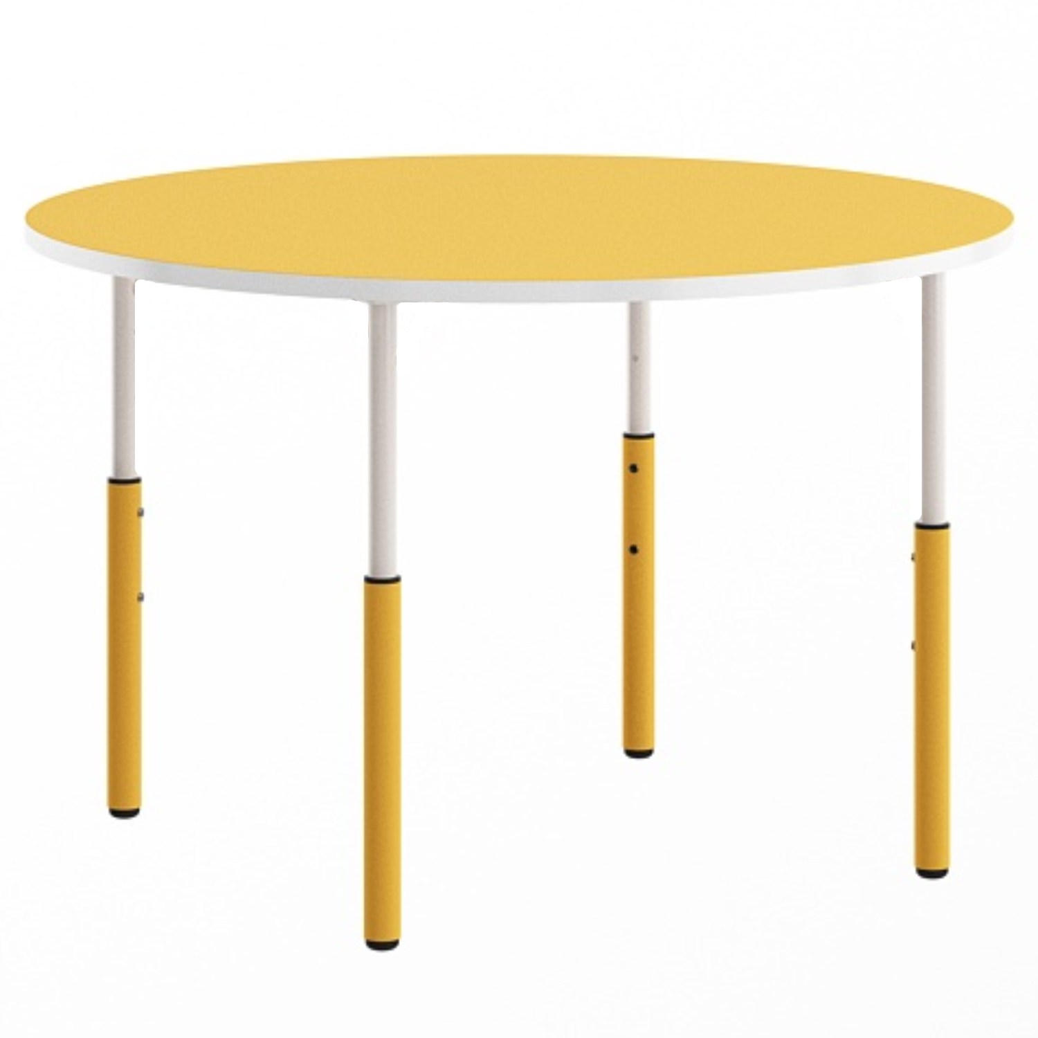 Masa cerc gradinita Mobby cu inaltime reglabila, diametru 905 mm, Galben