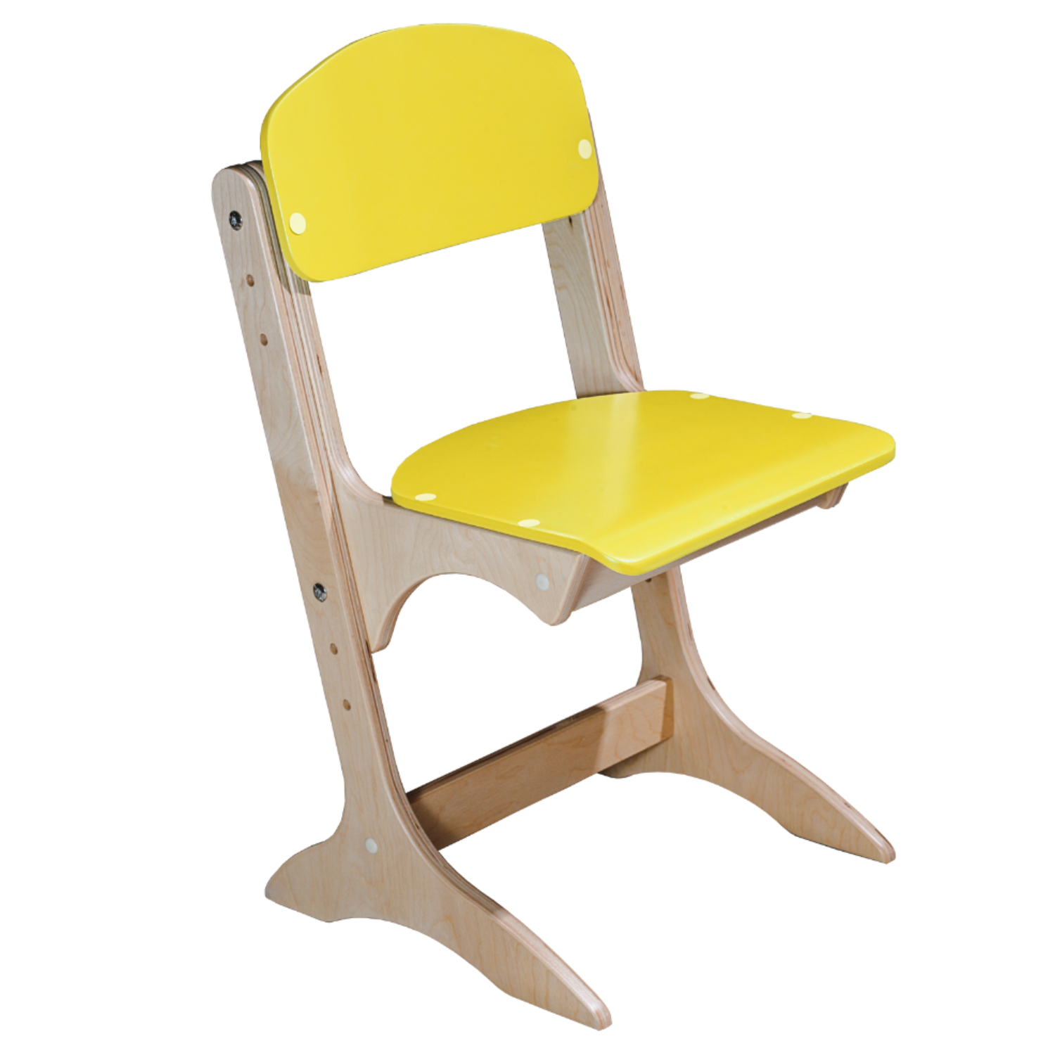 Scaun gradinita Joy color din lemn, Galben