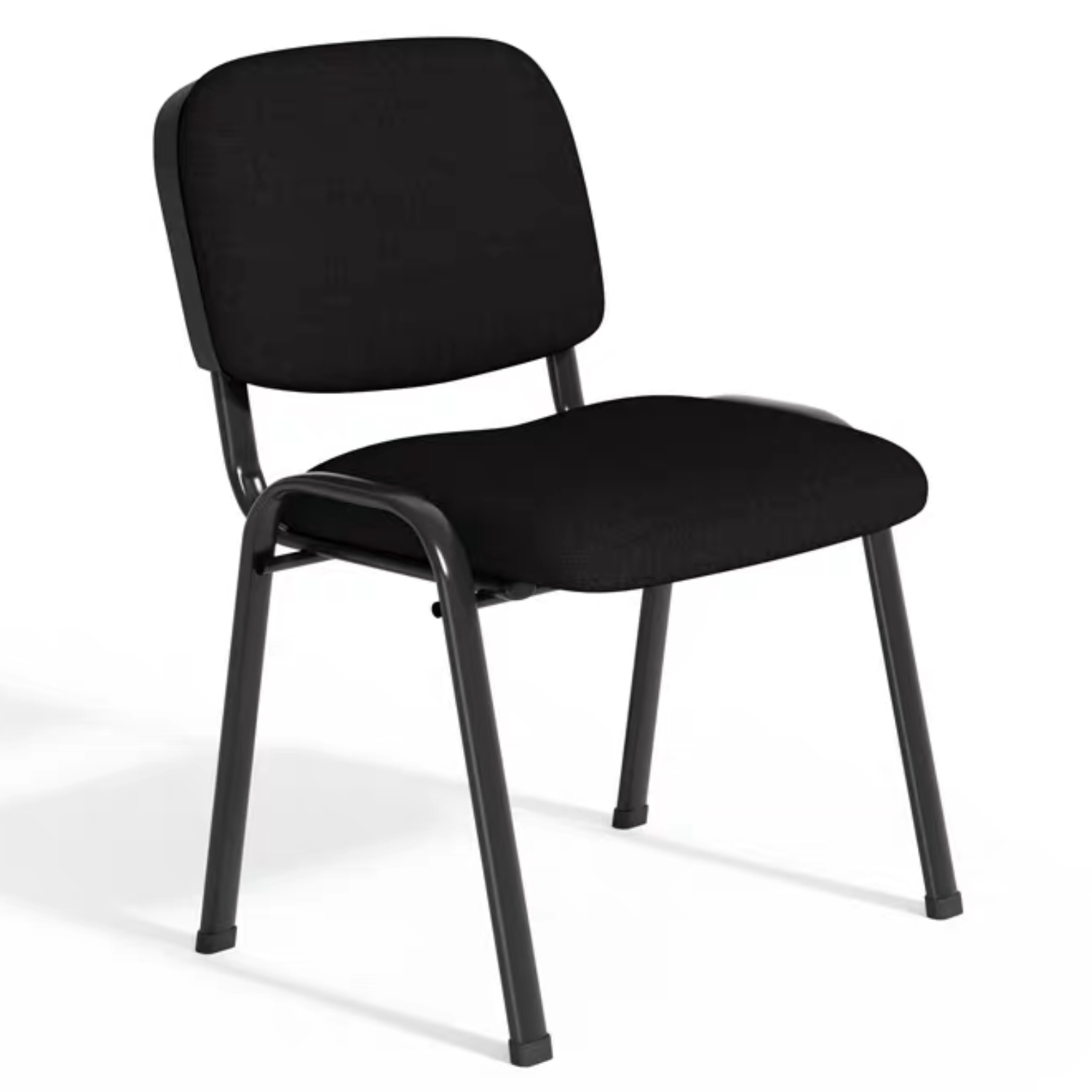 Scaun vizitator tapitat cu material textil, MBL1002, Negru