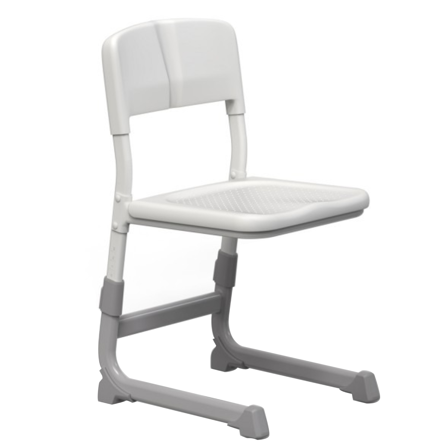 Scaun scolar Saturn HDPE cu inaltime reglabila, Gri