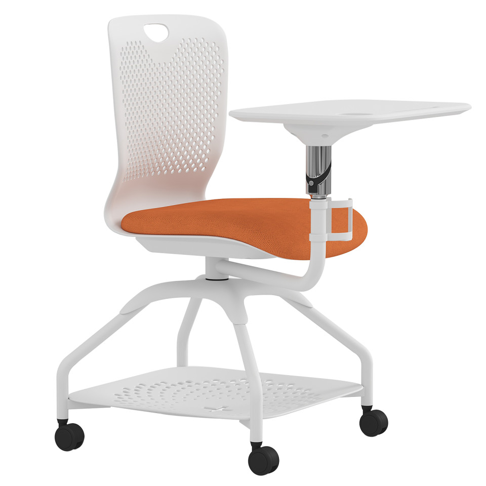 Scaun birou Lira, Alb/Portocaliu