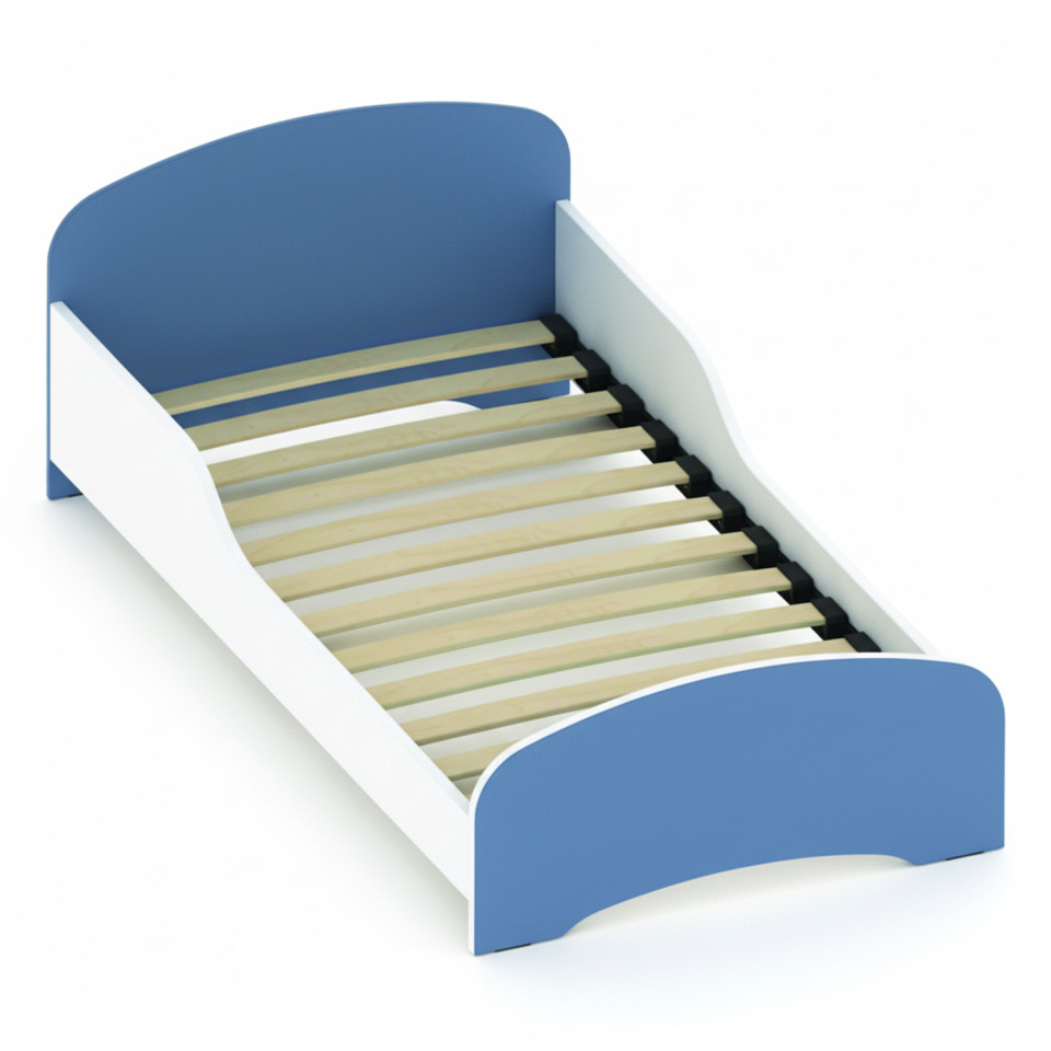 Pat cresa copil 1400 x 700 x 500 mm, PAL melaminat, Albastru