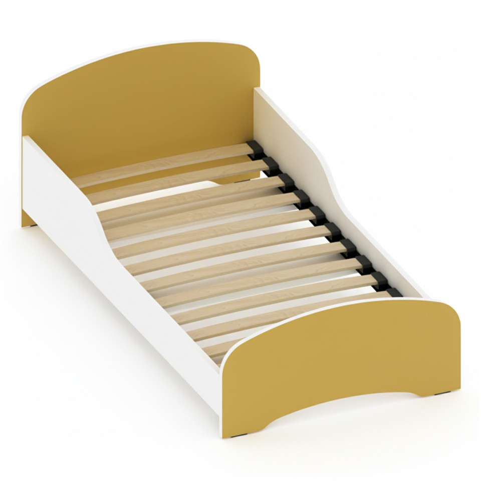 Pat cresa copil 1400 x 700 x 500 mm, PAL melaminat, Galben