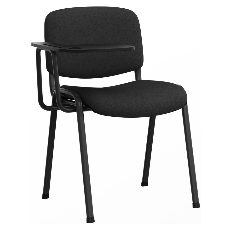 Scaun conferinta tapitat cu masuta rabatabila, Negru