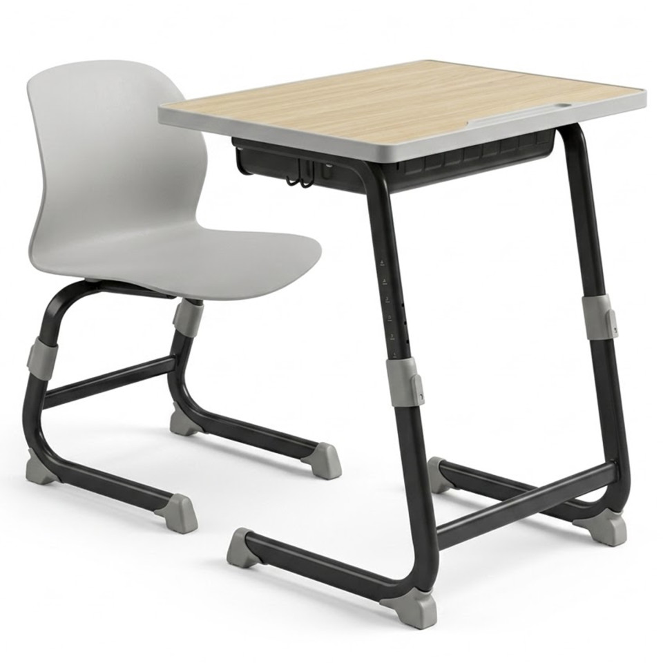 Set banca Saturn, reglabila, suport caiet tabla, MDF, Fag