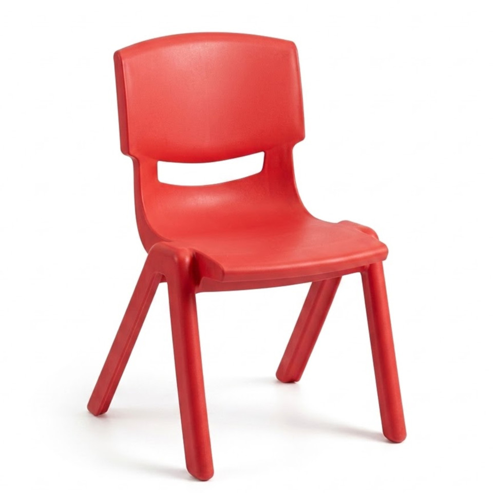  Scaun stivuibil gradinita Happy 35 cm, Rosu