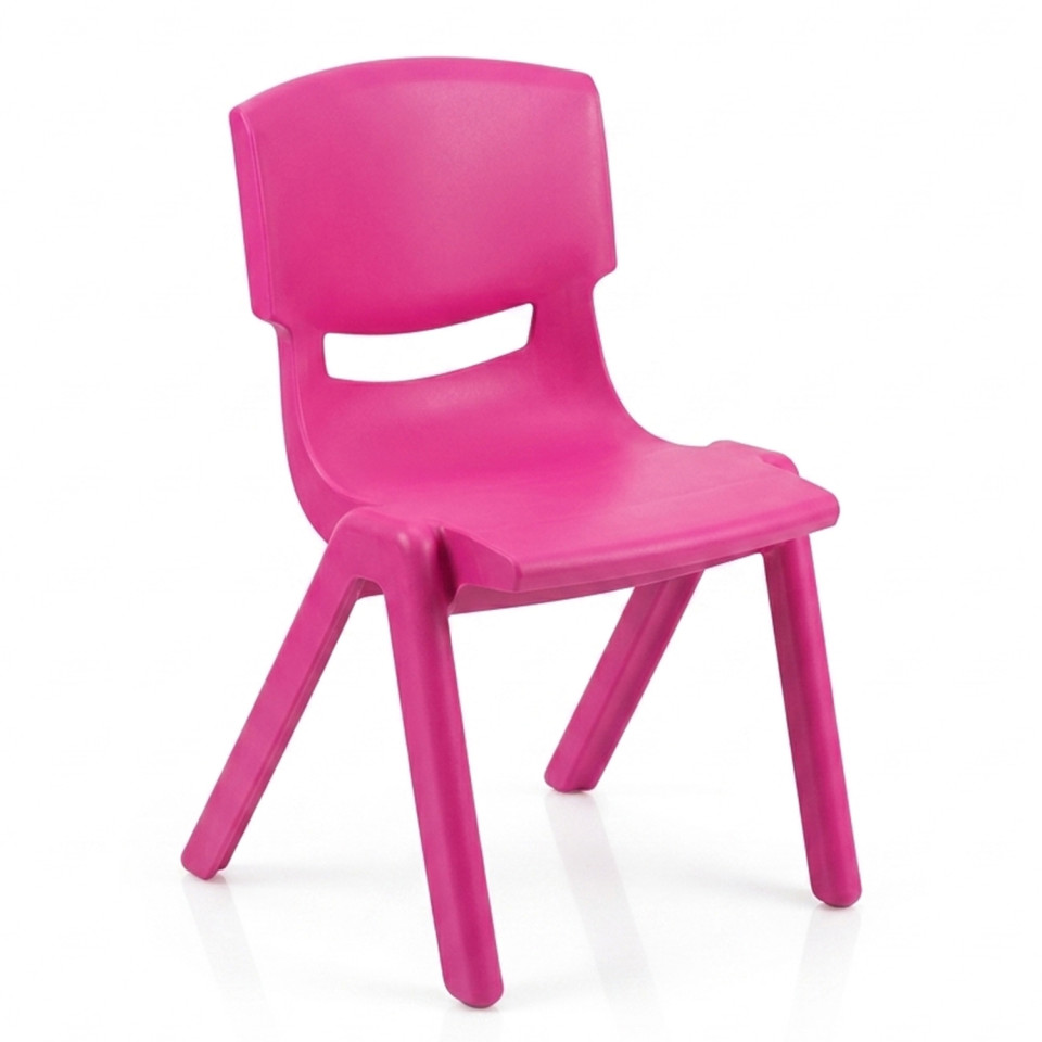  Scaun stivuibil gradinita Happy 30 cm, Roz