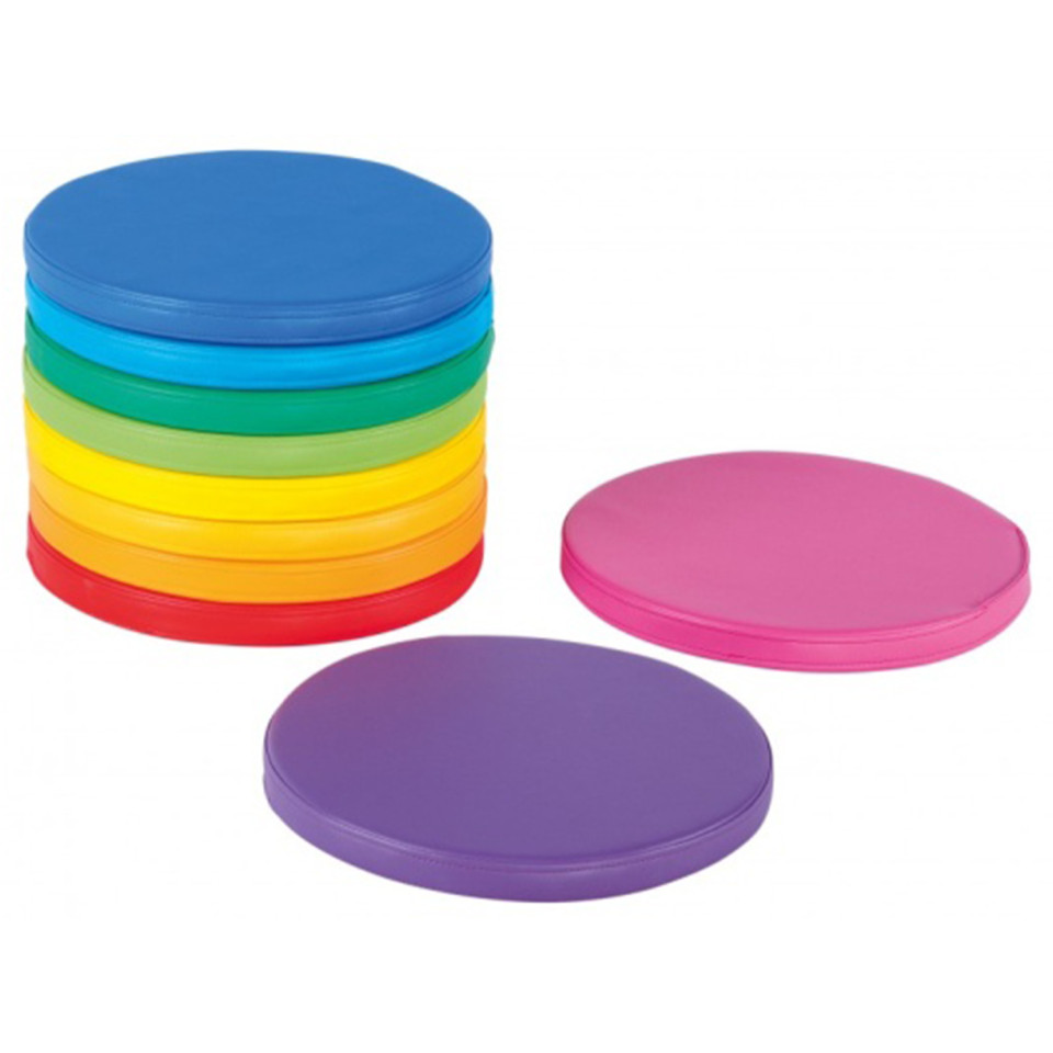 Set pernute rotunde colorate, 32 x 3 cm, 10 buc