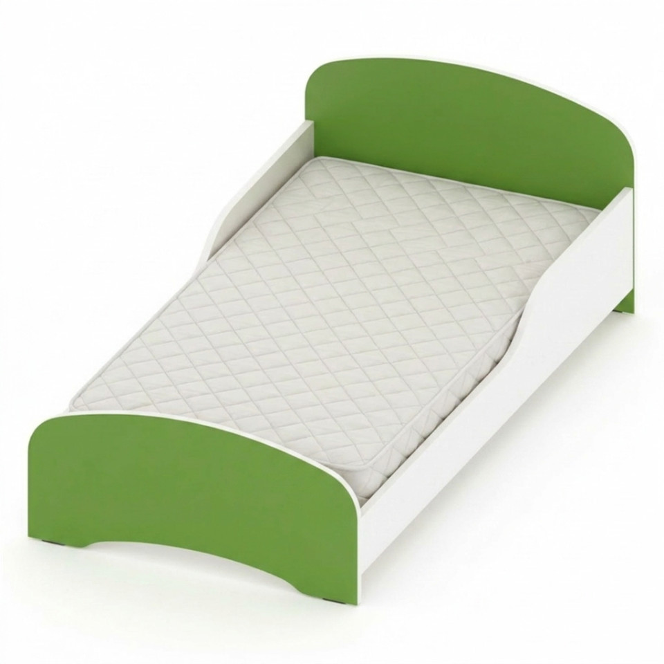 Pat cresa copil 1400 x 700 x 500 mm, PAL melaminat, Verde