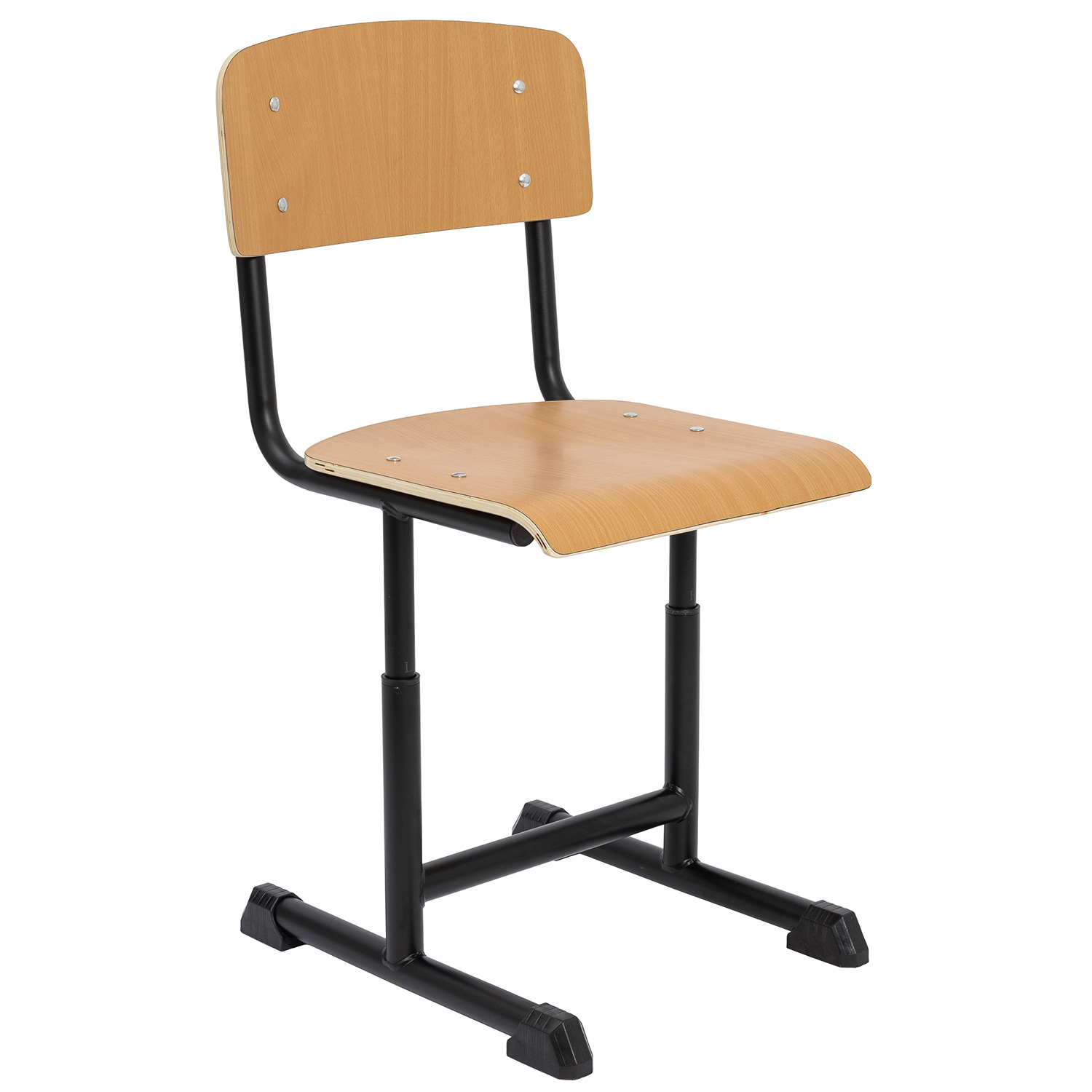 Scaun scolar Zibi, reglabil pe inaltime, teava rotunda, Negru